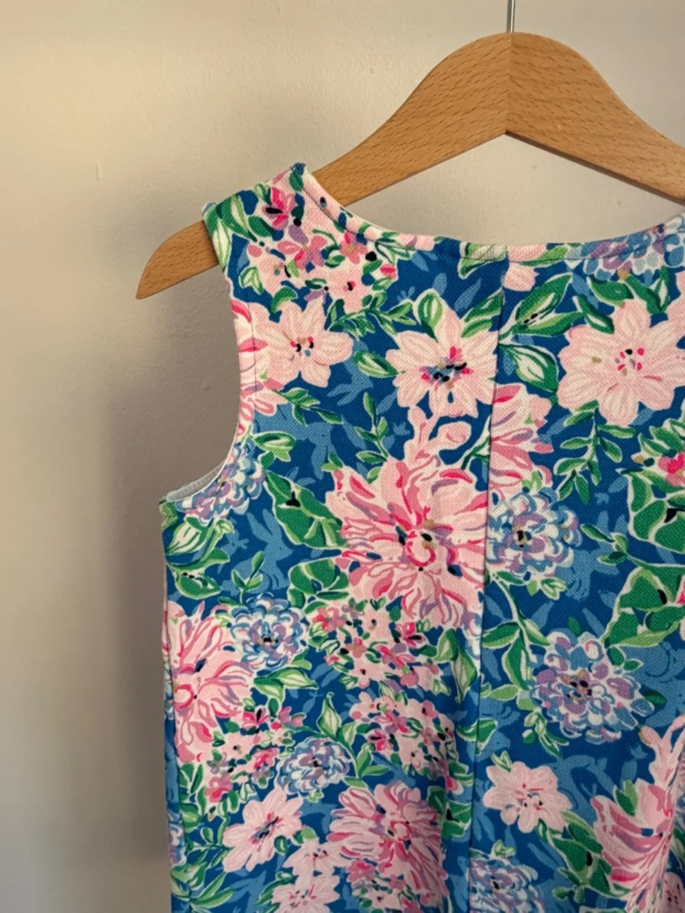 Lilly Pulitzer Girls Floral Shift Dress Blue Pink Sleeveless